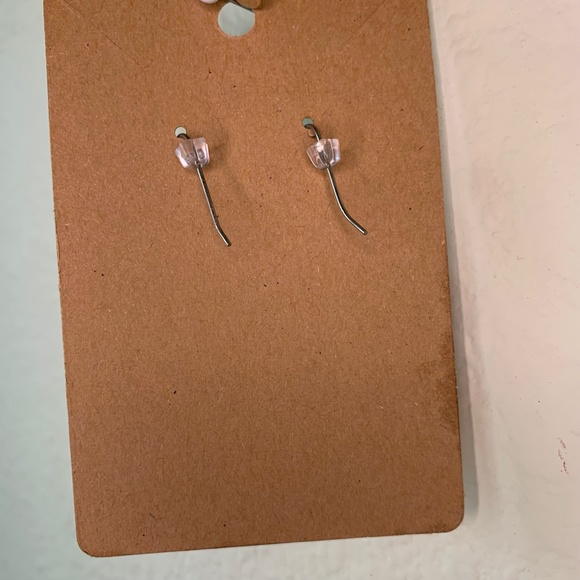 Green Bead with Gold Accent Drop Earrings - Picture 6 of 8